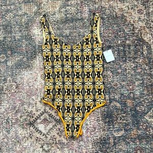 Free People Embroidered Bodysuit